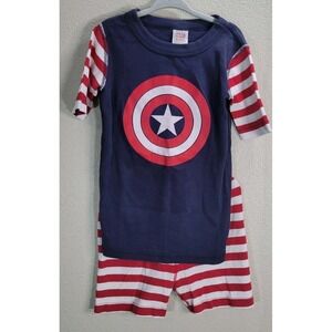 Marvel Captain America Pajama Set Hanna Andersson Organic Cotton Size 6-7